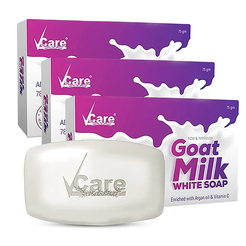 Goat Milk White Soap – Glow & Moisture Lock – Pack of 3